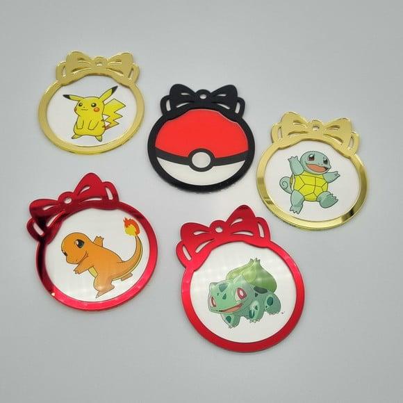 Pokebola de Natal Personalizada em Acrílico 10cm