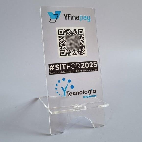 Porta Celular Acrilico Personalizado com Logo Impressão Uv