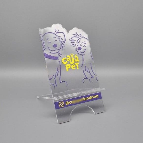 Porta Celular Acrilico Personalizado Logo Impressão Uv C.c.