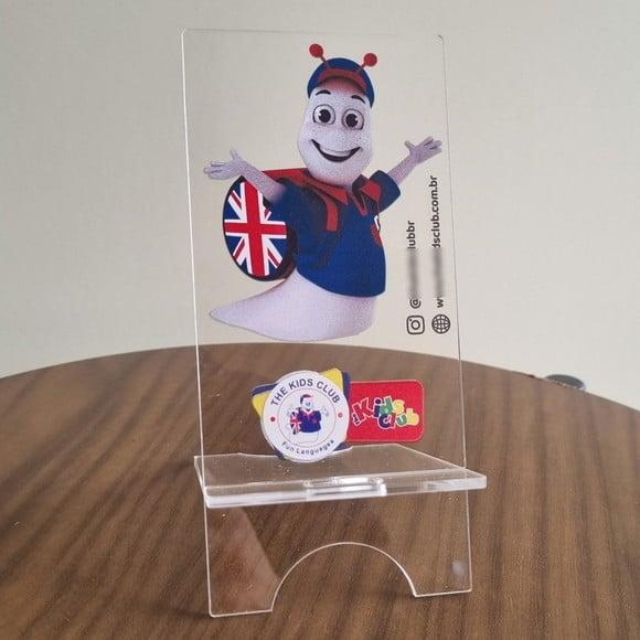 Porta Celular Acrilico Personalizado com Logo Impressão Uv