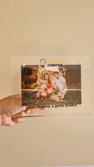 Porta Retrato Acrílico com Logo Brinde Premium Corporativo