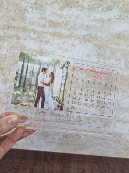 Presente Dia dos Namorados Data de Namoro Calendario e Foto