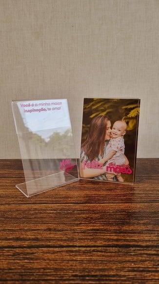 Porta Retrato Dia das Mães Personalizado em Acrílico 10x15cm
