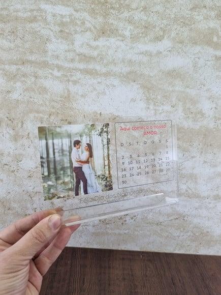 Presente Dia dos Namorados Data de Namoro Calendario e Foto