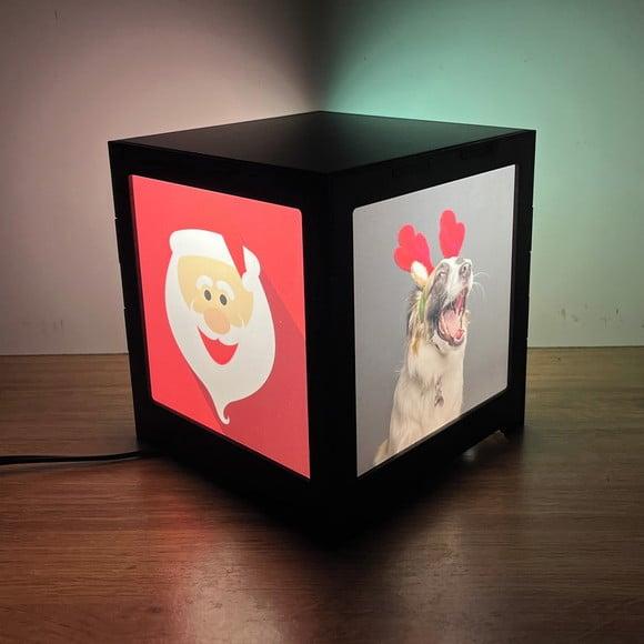 Presente de Natal Criativo Luminária com Fotos