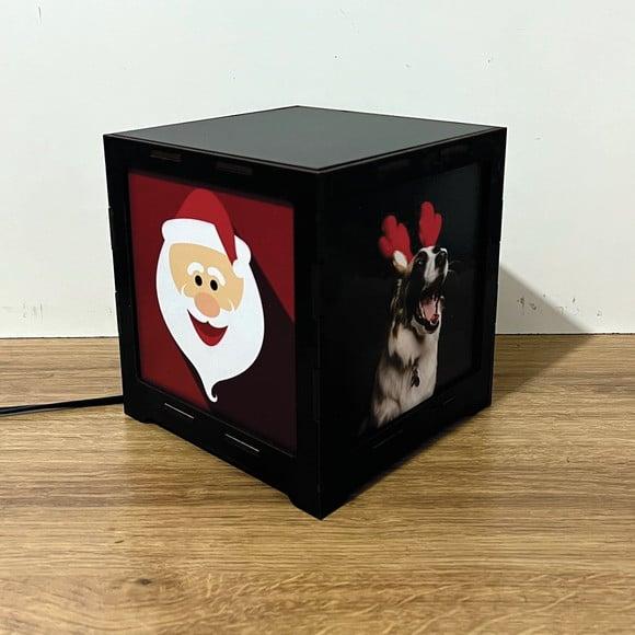 Presente de Natal Criativo Luminária com Fotos