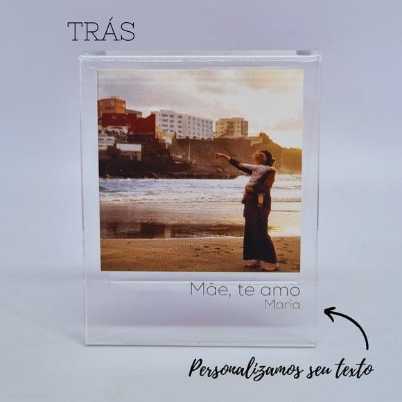 Presente Dia das Mâes Porta Retrato Duplo Polaroid Acrílico