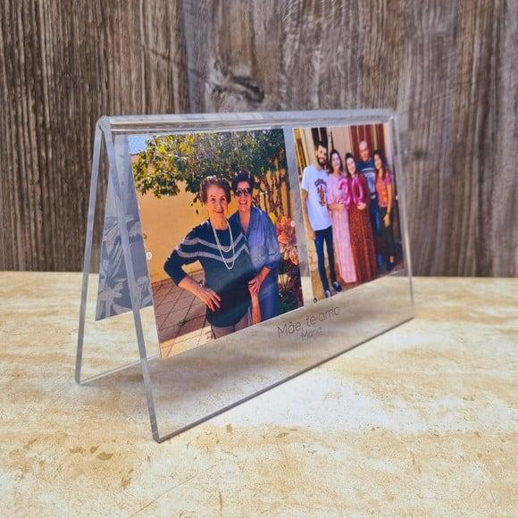 Presente Dia das Mâes Porta Retrato Quad Polaroid Acrílico
