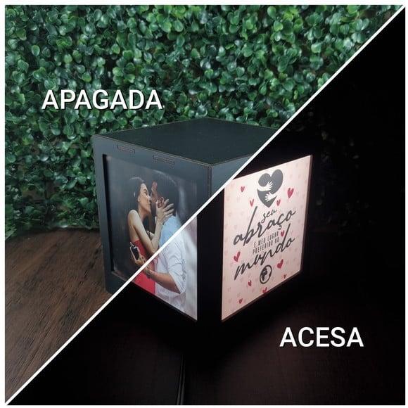 Presente Dia dos Namorados Luminária Criativa com Fotos
