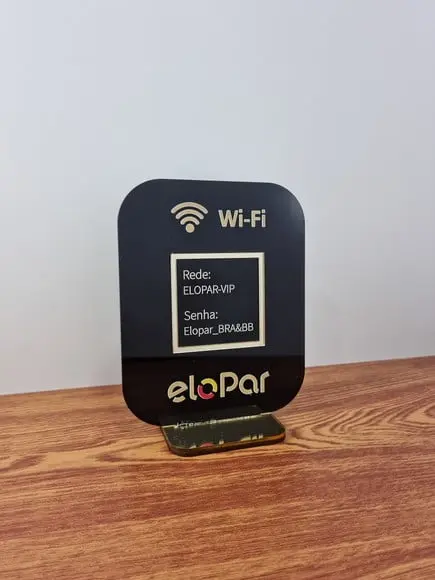 Placa Qr Code Acrilico Espelhado Pix Insta Wifi Logo F/v