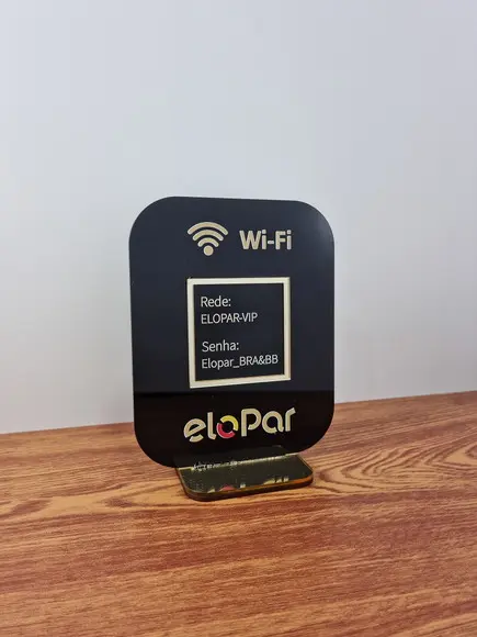Placa Qr Code Acrilico Espelhado Pix Insta Wifi Logo F/v