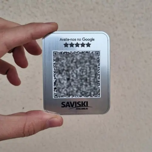 Cartão Adesivo Qr Code Personalizado Abs Escovado com Logo