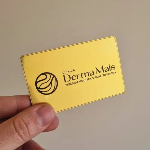 Cartão Personalizado Qr Code em Abs Escovado com Sua Logo