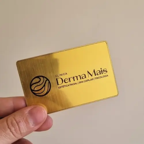 Cartão Personalizado Qr Code em Abs Escovado com Sua Logo