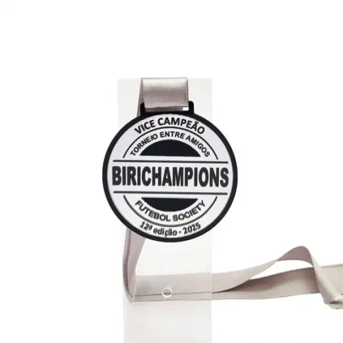 Medalha em Acrilico Espelhado Dupla Camada 76x73mm Premium