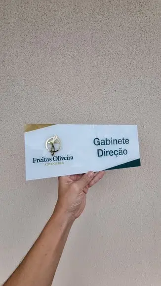 Placa Acrílico Comercio Logo Premium Impressão Uv 30x12cm