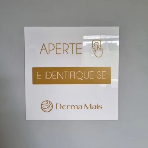 Placa Acrílico Comercio Personalizada Inferfone Logo 15x15cm