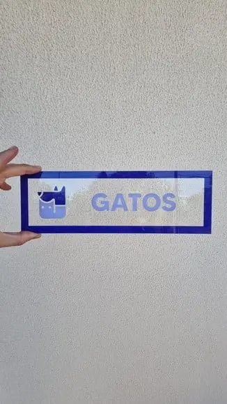 Placa Acrílico Identificação Porta Logo Impressão Uv 30x10cm