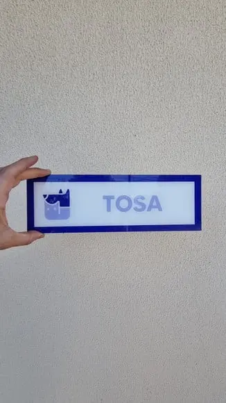 Placa Acrílico Identificação Porta Logo Impressão Uv 30x10cm