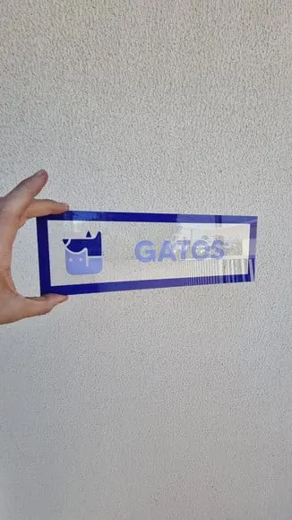 Placa Acrílico Identificação Porta Logo Impressão Uv 30x10cm