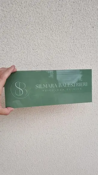 Placa Acrílico Identificação Porta Logo Impressão Uv 30x10cm