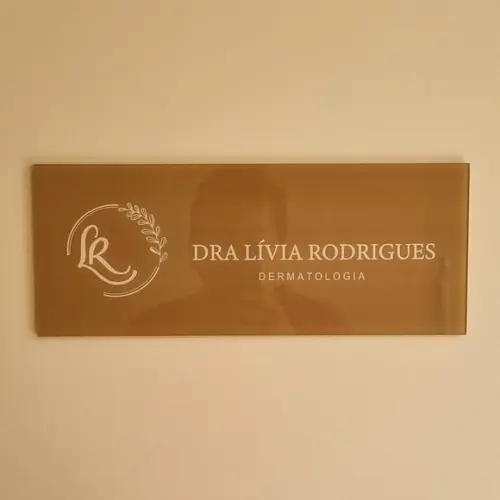 Placa Acrílico Identificação Porta Logo Impressão Uv 30x12cm