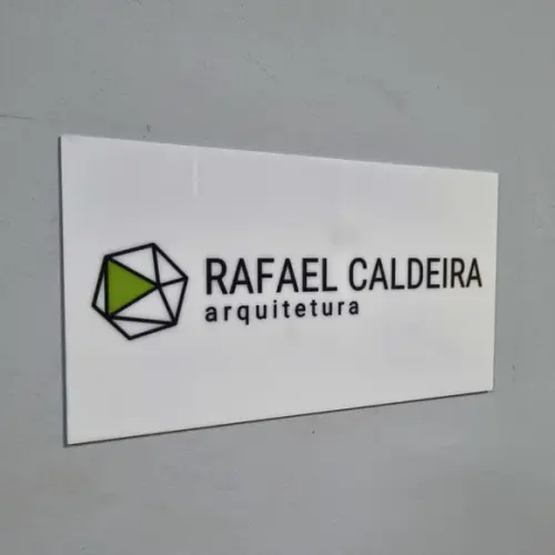 Placa Acrílico Identificação Porta Logo Impressão Uv 30x15cm