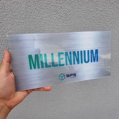 Placa Acrílico Identificação Porta Logo Impressão Uv 30x15cm