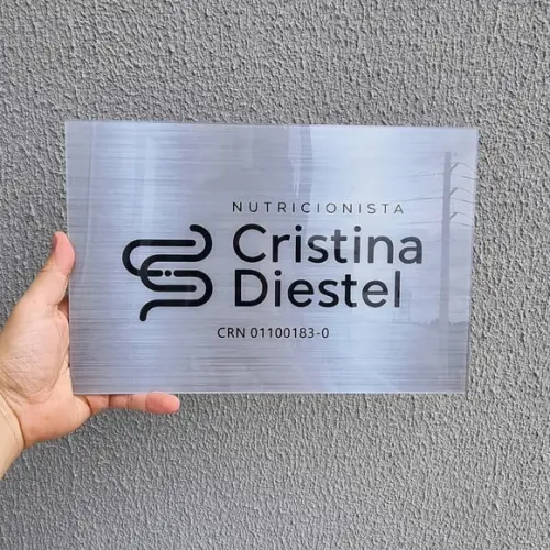 Placa Acrílico Identificação Porta Logo Impressão Uv 30x20cm