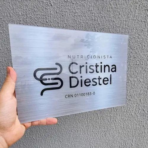 Placa Acrílico Identificação Porta Logo Impressão Uv 30x20cm