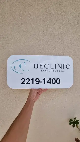 Placa Acrílico Identificação Porta Logo Impressão Uv 50x25cm