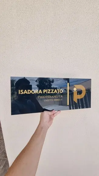 Placa Acrílico Identificação Porta Logo Impressão Uv 50x20cm