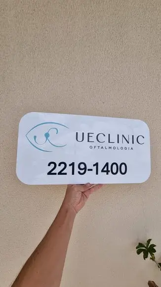 Placa Acrílico Identificação Porta Logo Impressão Uv 50x25cm