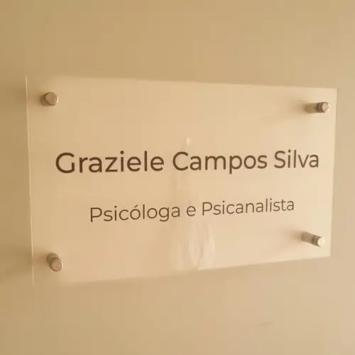 Placa Acrílico Porta Logo Impressão Uv com Espaçador 35x20cm