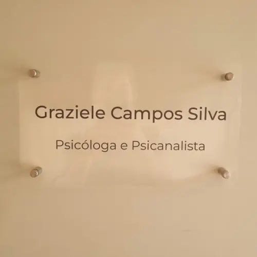Placa Acrílico Porta Logo Impressão Uv com Espaçador 35x20cm