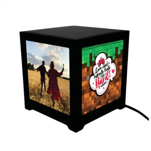 Luminária Criativa Gamer Presente Dia dos Namorados com Foto