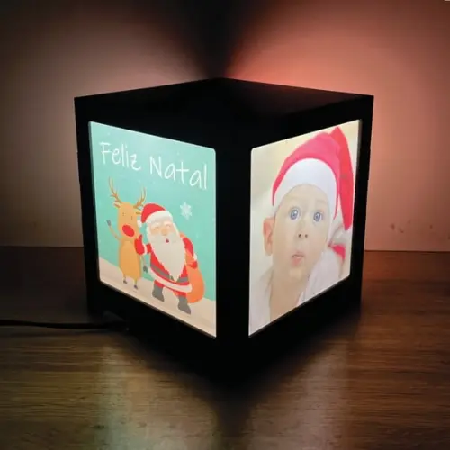 Luminária Criativa Presente de Natal Personalizada com Foto