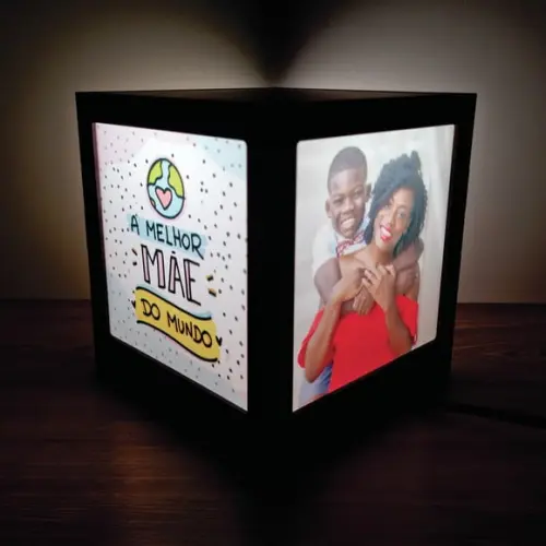 Luminária Criativa Presente Dia das Mães de Pet com Foto