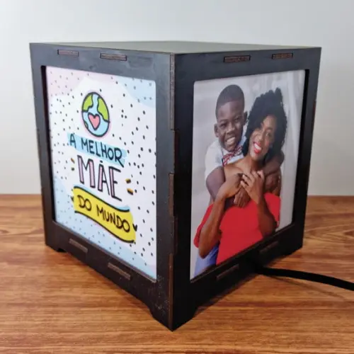 Luminária Criativa Presente Dia das Mães Foto Personalizado
