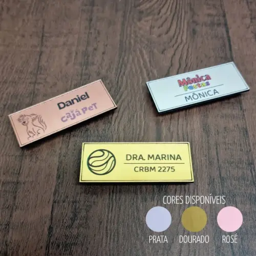 Crachá Botton Magnético Aço Escovado Impressão Colorida