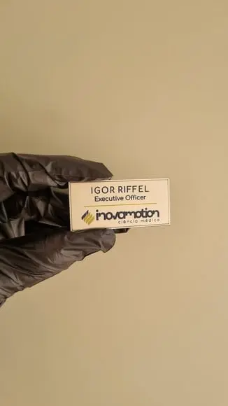Crachá Botton Magnético Aço Escovado Impressão Colorida