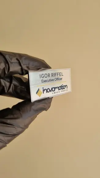 Crachá Botton Magnético Aço Escovado Impressão Colorida
