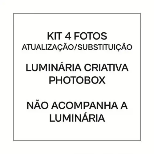 Kit 4 Fotos Substituição para Luminaria Criativa Photobox