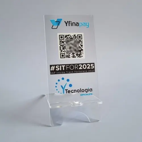 Porta Celular Acrilico Personalizado com Logo Impressão Uv