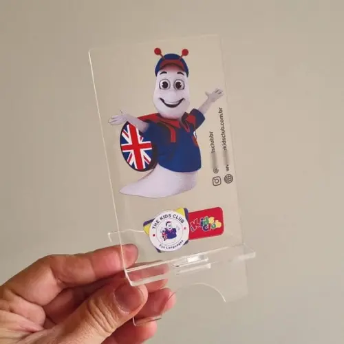 Porta Celular Acrilico Personalizado com Logo Impressão Uv