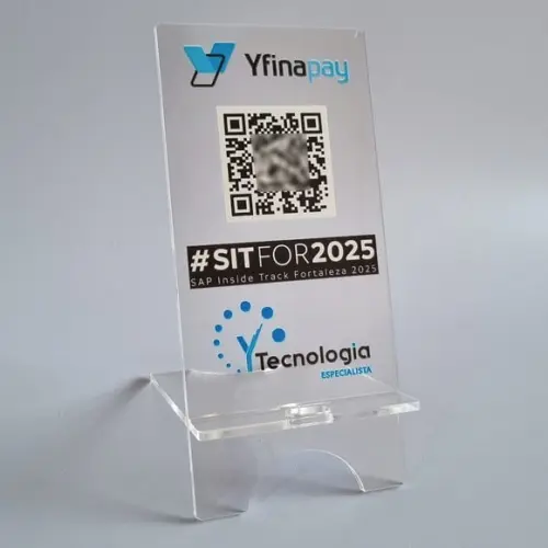 Porta Celular Acrilico Personalizado com Logo Impressão Uv