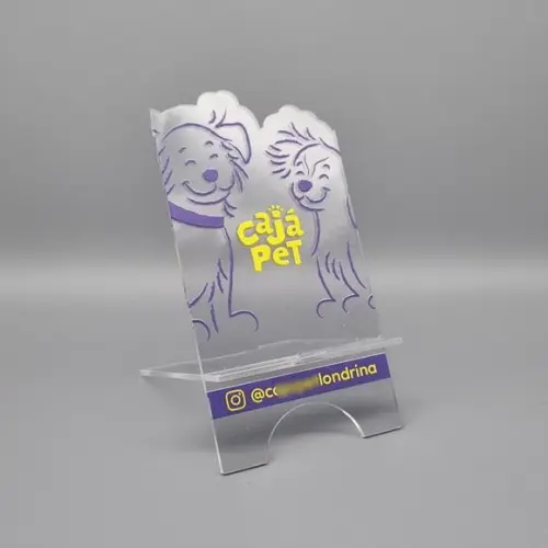 Porta Celular Acrilico Personalizado Logo Impressão Uv C.c.