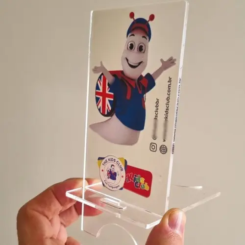 Porta Celular Acrilico Personalizado com Logo Impressão Uv