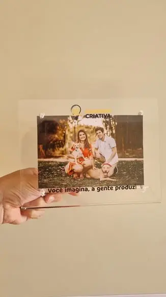 Porta Retrato Acrílico com Logo Brinde Premium Corporativo