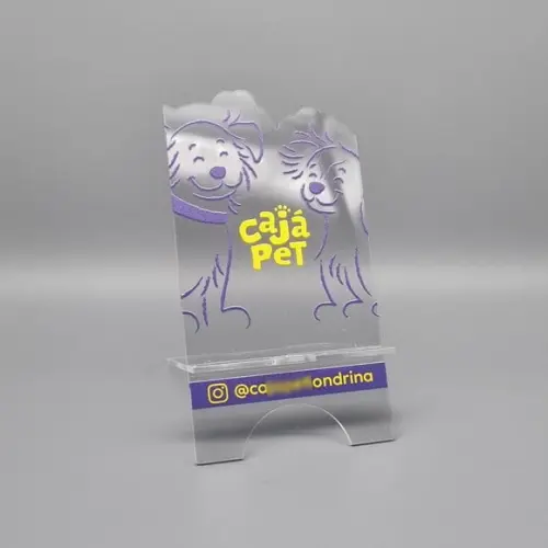 Porta Celular Acrilico Personalizado Logo Impressão Uv C.c.
